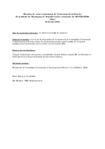 Compte Rendu de la Réunion de sous-commission de l’aménagement foncier du territoire de Montagna-le-Templier sur la commune de MONTLAINSIA